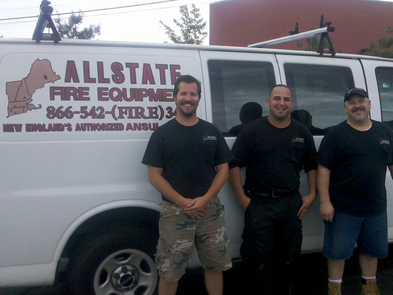 Allstate Fire Car With Workers